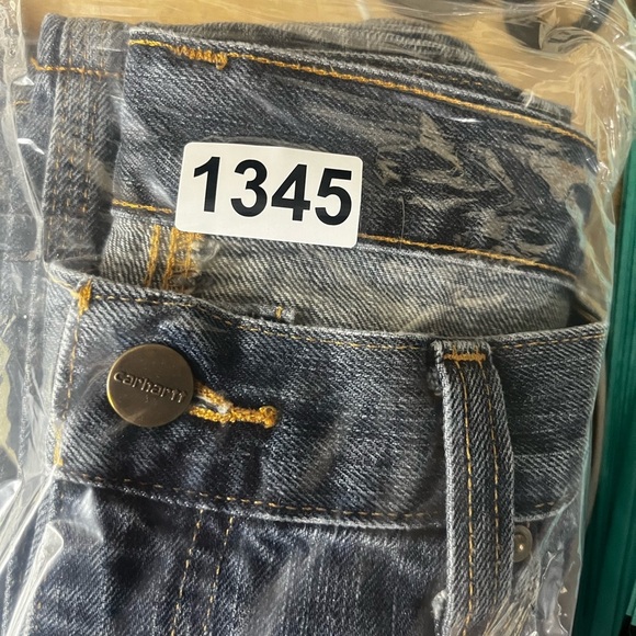 Carhartt Relaxed Fit Jeans Mens 34/34 Blue Denim Thick Work Western ranch 1345 - Picture 9 of 9